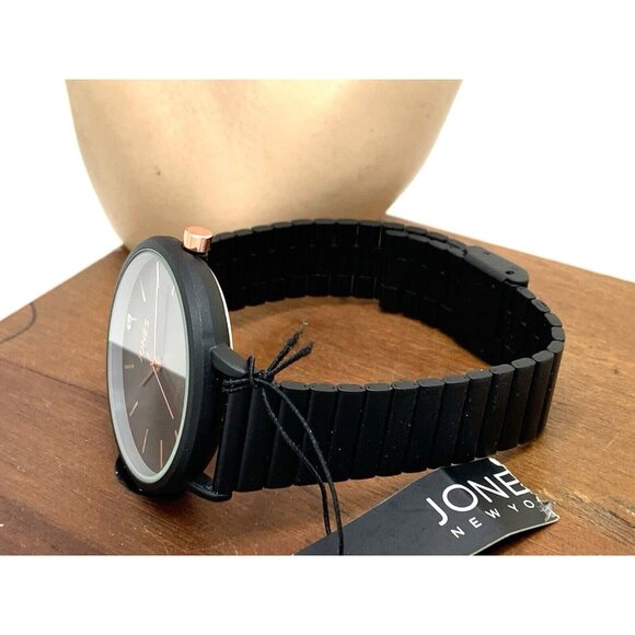Jones Women's Watch 13944B-42-G02 Quartz Diamond Black Steel Rubber Band… - Picture 9 of 14